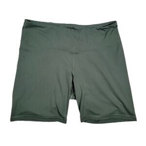 Old Navy Active Go-Dry Bike Shorts 2X Green High Rise Compression Workout Wear